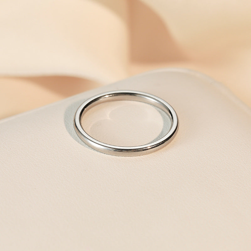 Anillo de acero inoxidable simple al por mayor